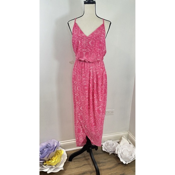 Amanda Uprichard Dresses & Skirts - Amanda Uprichard Dress Fit & Flare Racerback Maxi Snakeskin Print Pink Womens Sm